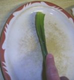 slice the stem up along the side and spread eagle on a plate