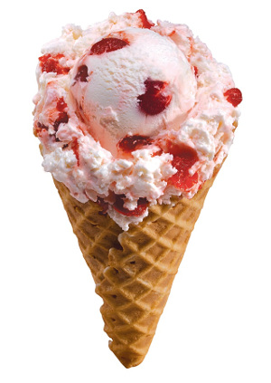 such a delicious-looking cherry ice cream cone  but what will the sugar do to you?