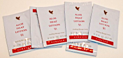 a FREE SAMPLE packet of Aloe Heat Lotion