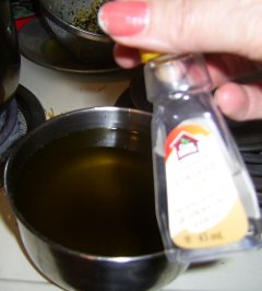 add flavour oil for scent - a few drops will do